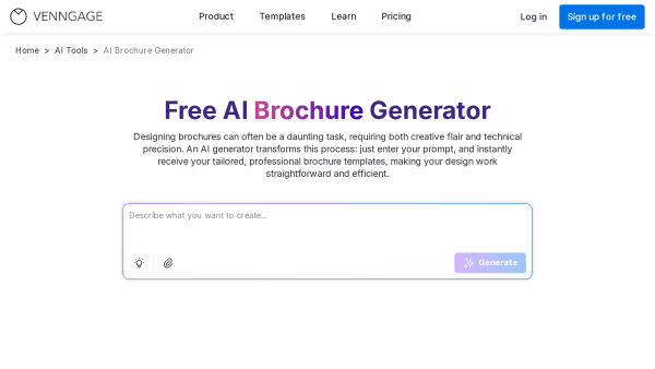 AI Brochure Generator's website screenshot