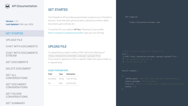 Chatpdf's website screenshot