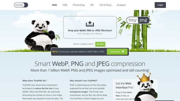 TinyPNG's website screenshot