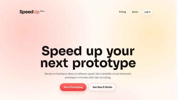 SpeedUp AI's website screenshot