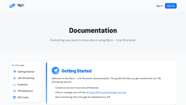 Bly.to's website screenshot