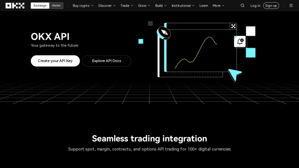 OKEx's website screenshot