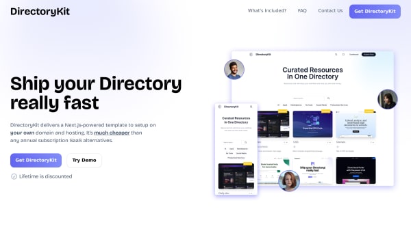 DirectoryKit's website screenshot