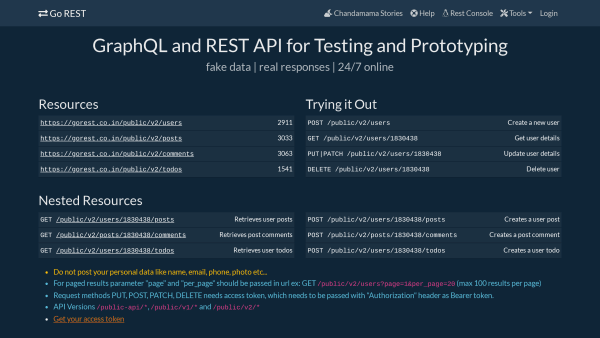 Gorest's website screenshot