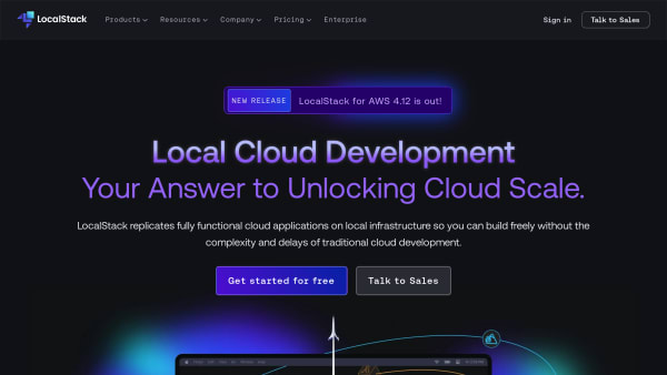 LocalStack's website screenshot