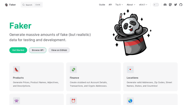 Faker's website screenshot