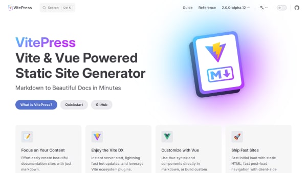 VitePress's website screenshot
