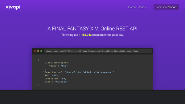 Final Fantasy XIV's website screenshot
