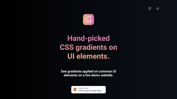 Gradientos's website screenshot