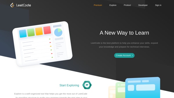 LeetCode's website screenshot