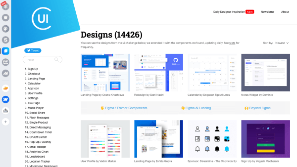 Collect UI's website screenshot
