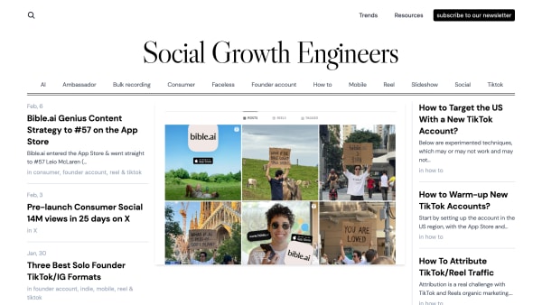 Social Growth Engineers's website screenshot