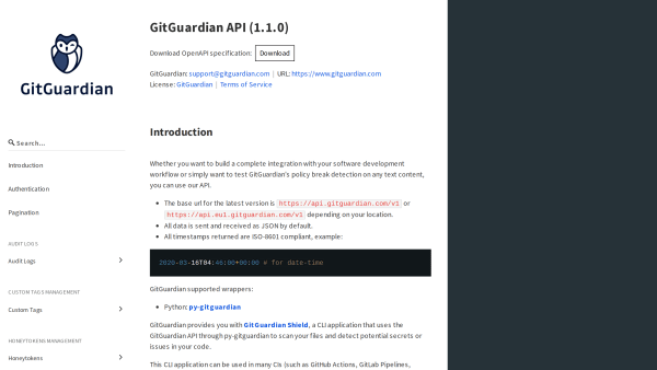 GitGuardian's website screenshot