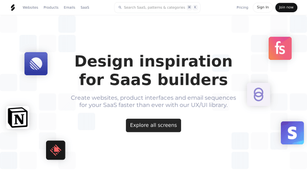 SaaSFrame's website screenshot