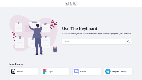 Use The Keyboard's website screenshot
