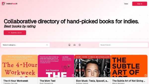 IndiesReadIt's website screenshot