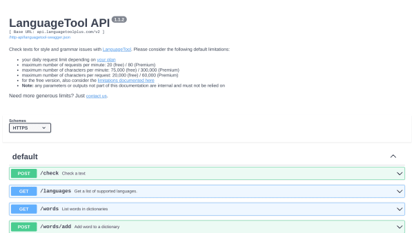 LanguageTool's website screenshot