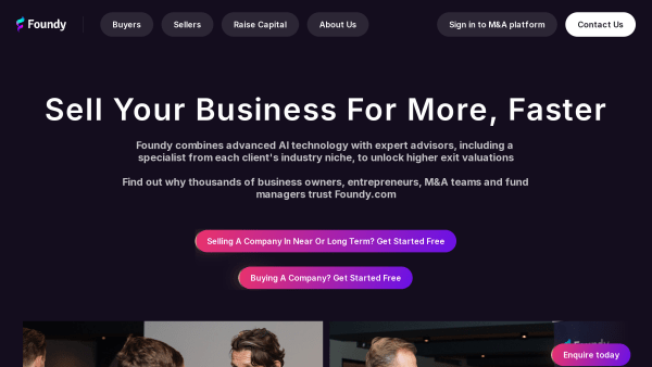 Foundy's website screenshot