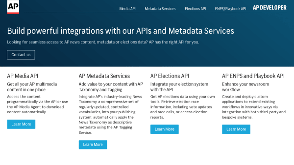 Associated Press's website screenshot