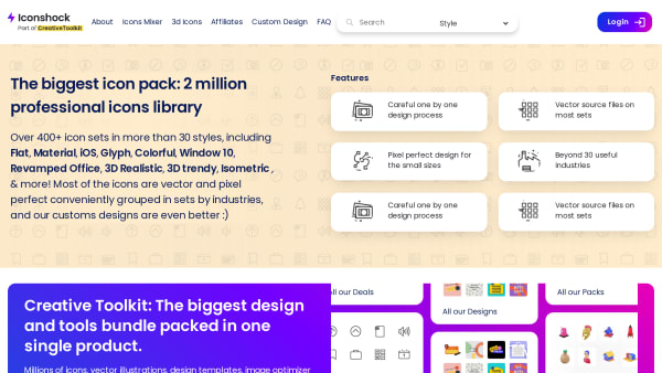 Iconshock's website screenshot