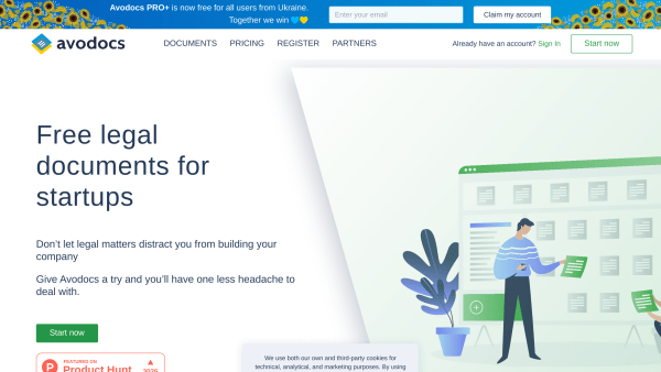 Avodocs's website screenshot