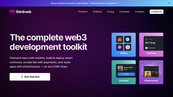 thirdweb's website screenshot