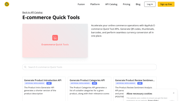 E-Commerce APIs's website screenshot