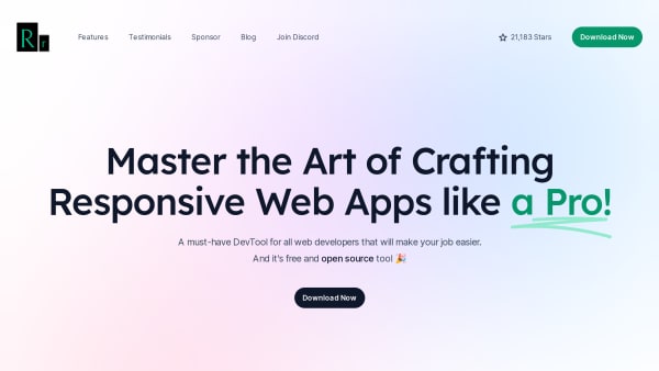 Responsively's website screenshot
