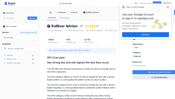 Bullbear Advisors's website screenshot