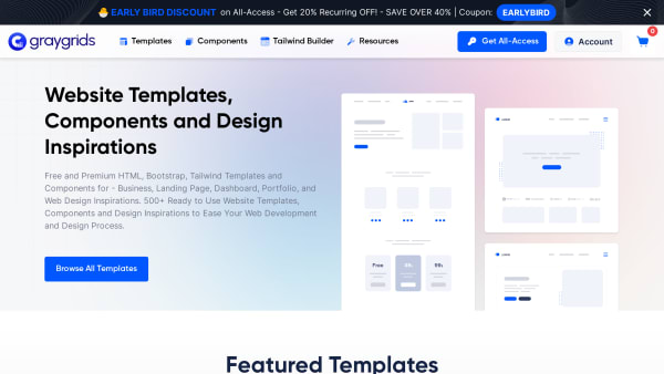GrayGrids's website screenshot