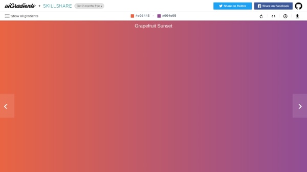 uiGradient's website screenshot
