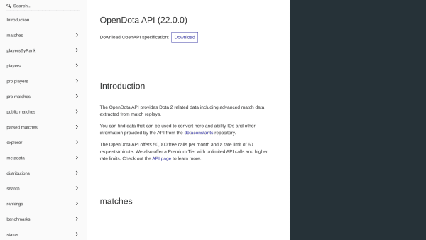 Dota 2's website screenshot