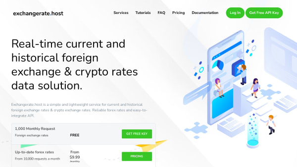 Exchangerate.host's website screenshot