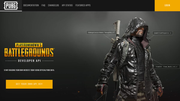 PUBG's website screenshot