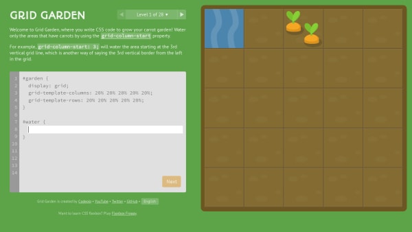 Grid Garden's website screenshot