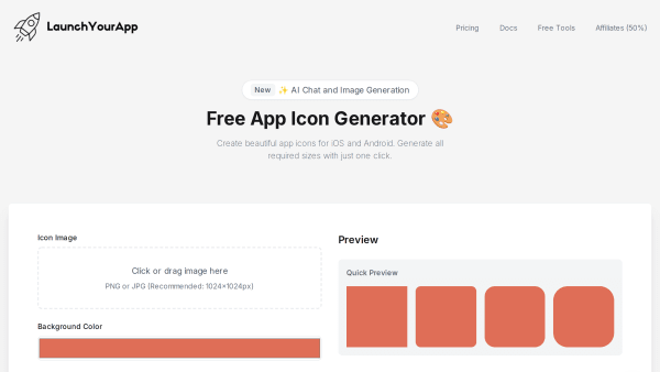 App Icon Generator's website screenshot
