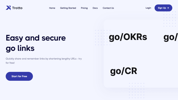 Trotto's website screenshot