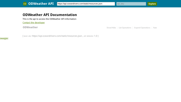 ODWeather's website screenshot