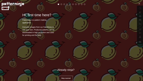 Patterninja's website screenshot