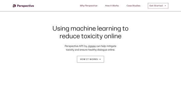 Perspective's website screenshot