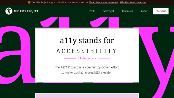 The A11Y Project's website screenshot