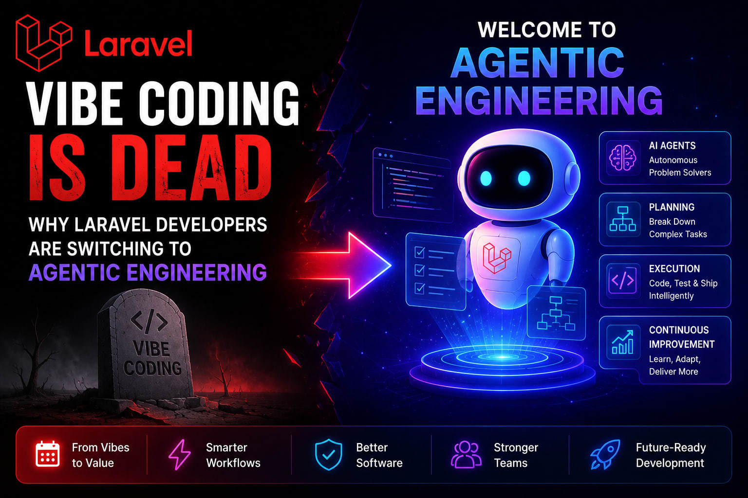 Vibe Coding is Dead — Why Laravel Developers Are Switching to Agentic Engineering (2026)