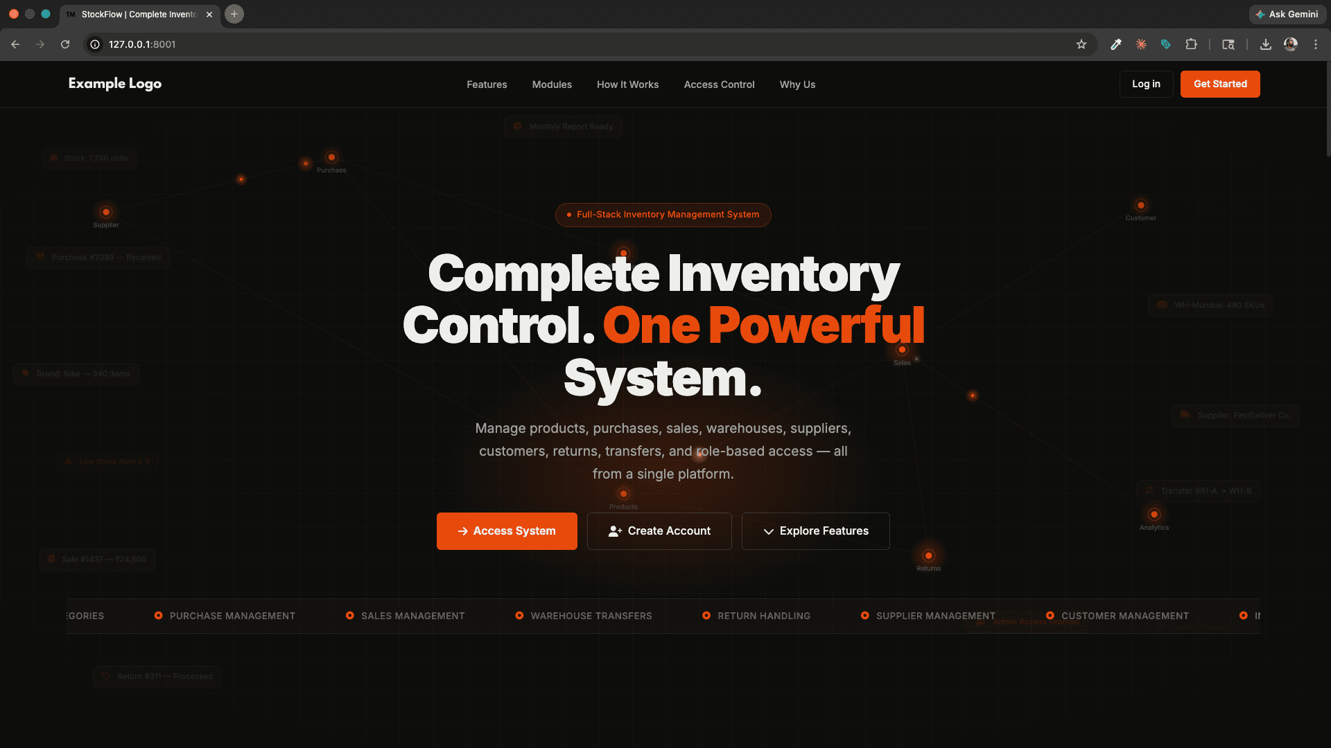 StockFlow - Complete Inventory Management System