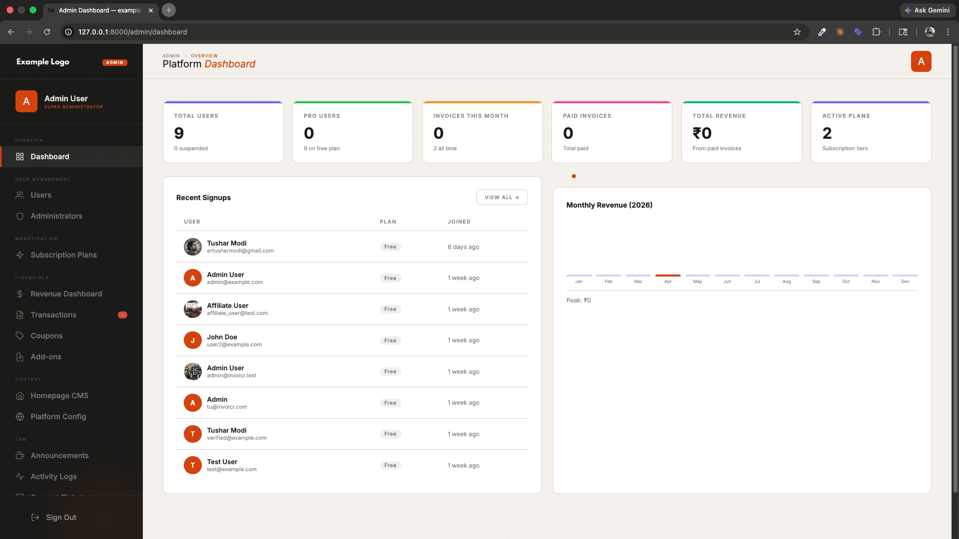 InvoiceFlow — SaaS Invoice Management Platform