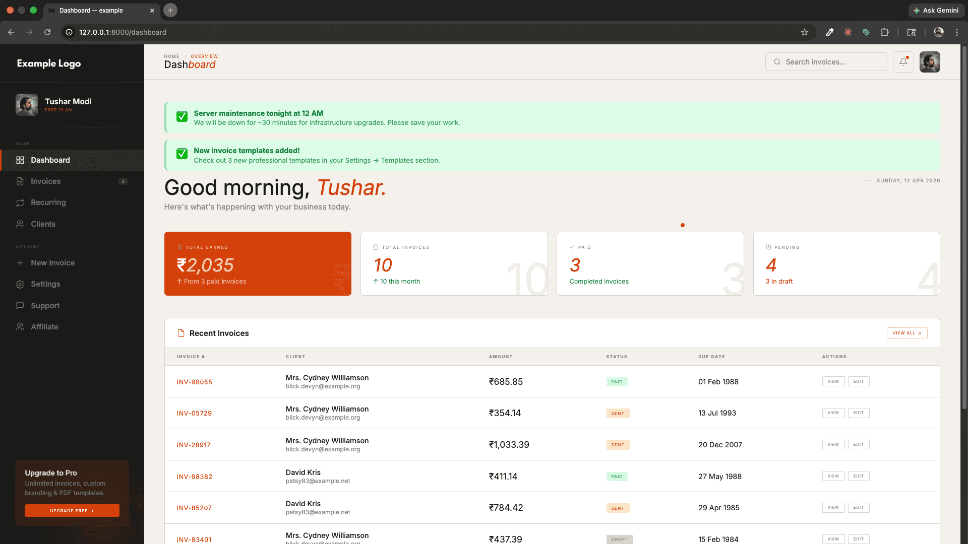 InvoiceFlow — SaaS Invoice Management Platform screenshot 15