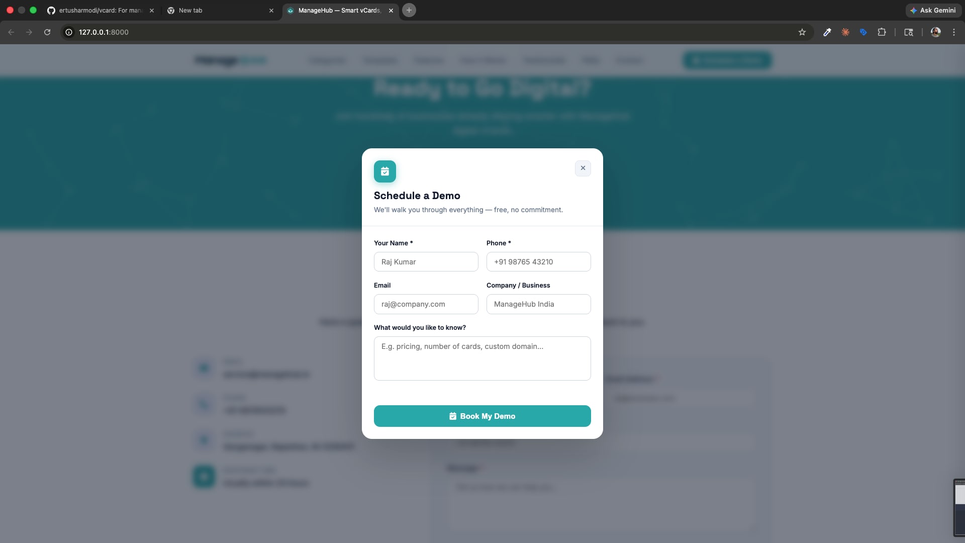ManageHub — Smart Digital vCard Platform screenshot 4
