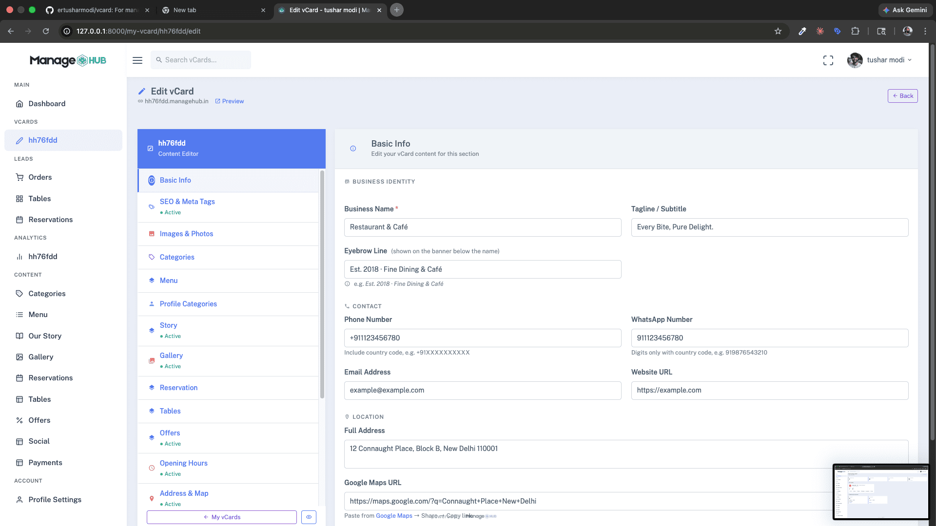 ManageHub — Smart Digital vCard Platform screenshot 7