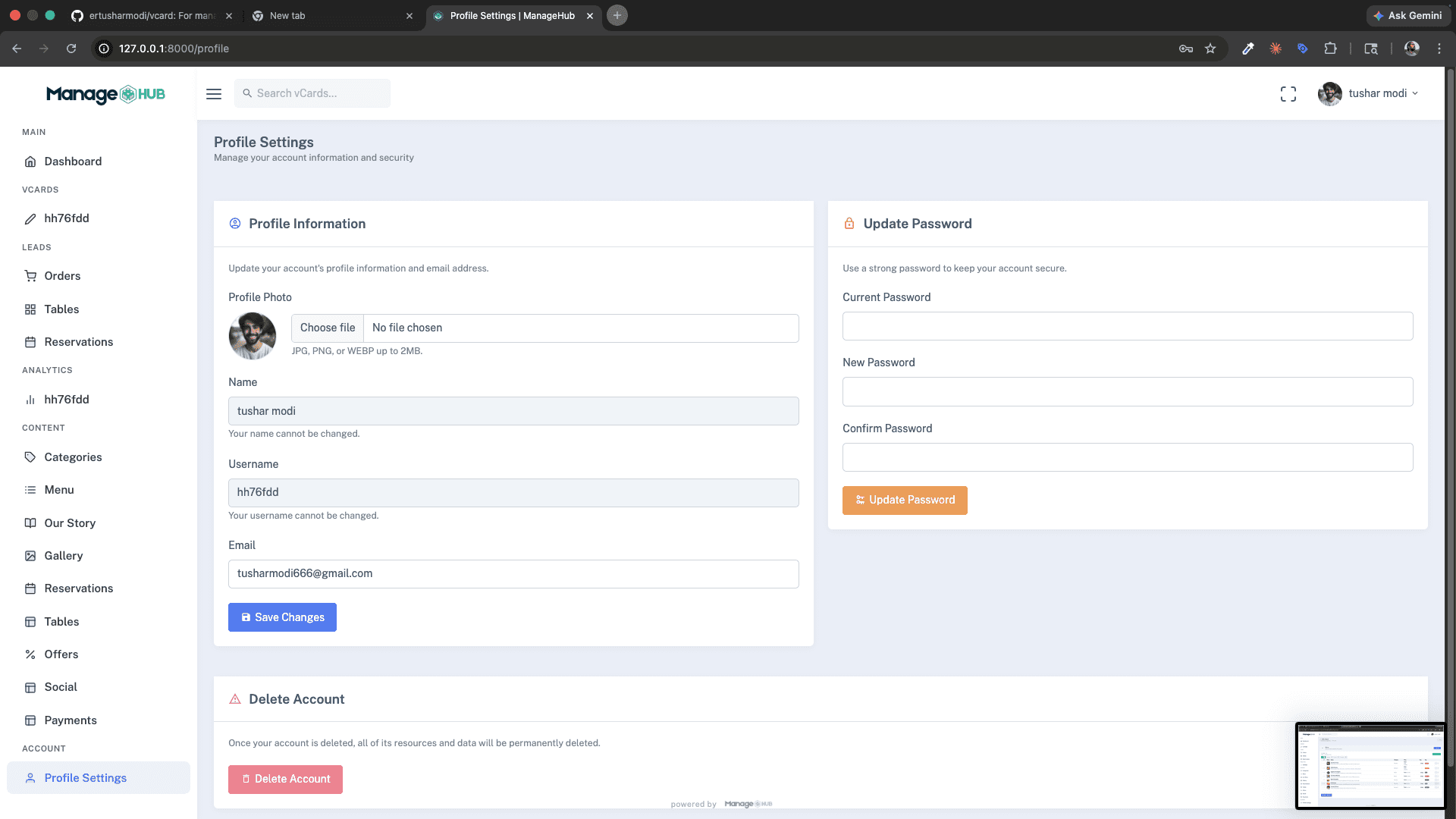 ManageHub — Smart Digital vCard Platform screenshot 9