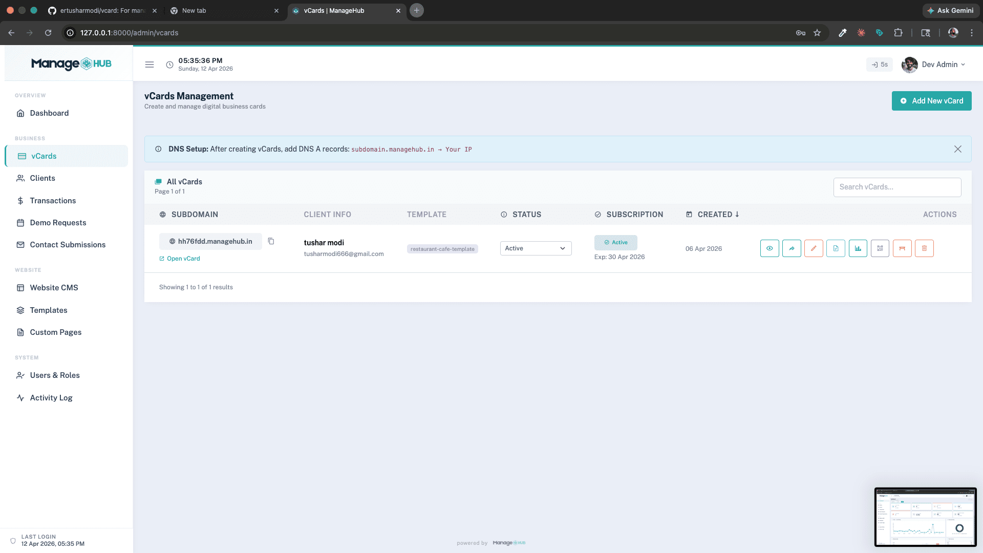 ManageHub — Smart Digital vCard Platform screenshot 11