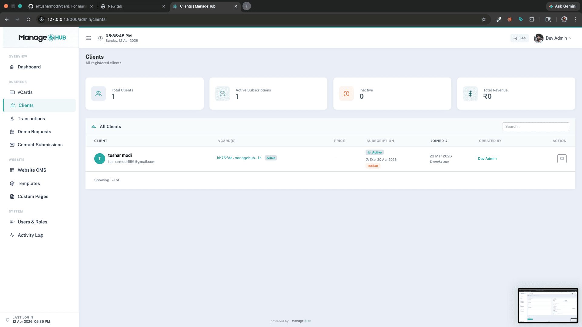 ManageHub — Smart Digital vCard Platform screenshot 13